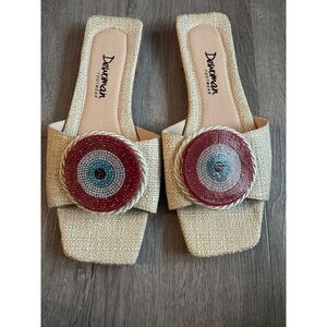 Red Evil Eye Sandals size 38 NWOB